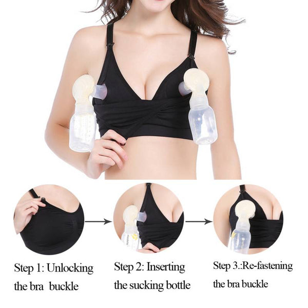 Maternity Bra Cotton Bra For Nursing Push Up Hands Free Breast Pump Maternity Breast Feeding Bra Underwear Hot