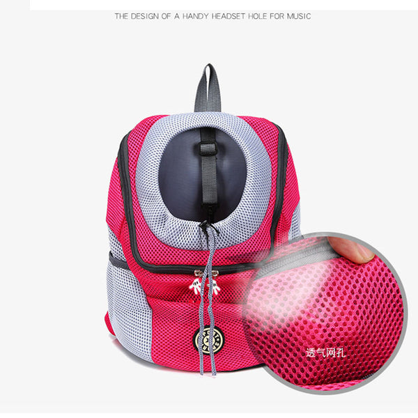 Venxuis Outdoor Pet Dog Carrier Bag Pet Dog Front Bag New Out Double Shoulder Portable Travel Backpack Mesh Backpack Head