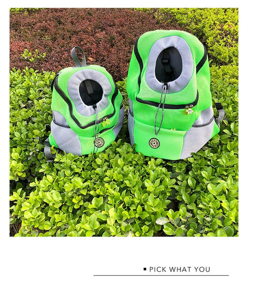 Venxuis Outdoor Pet Dog Carrier Bag Pet Dog Front Bag New Out Double Shoulder Portable Travel Backpack Mesh Backpack Head