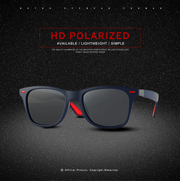 BRAND DESIGN Classic Polarized Sunglasses Men Women Driving Square Frame Sun Glasses Male Goggle UV400 Gafas De Sol
