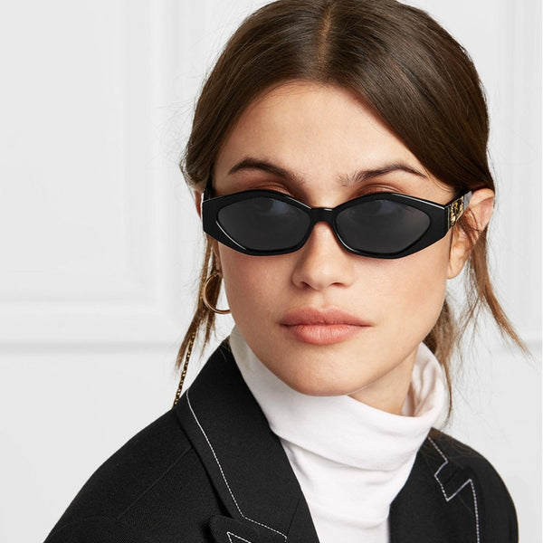 New Sunglasses Fashion Brand Ladies Sun Glasses Small Frame Cat Eye 3D