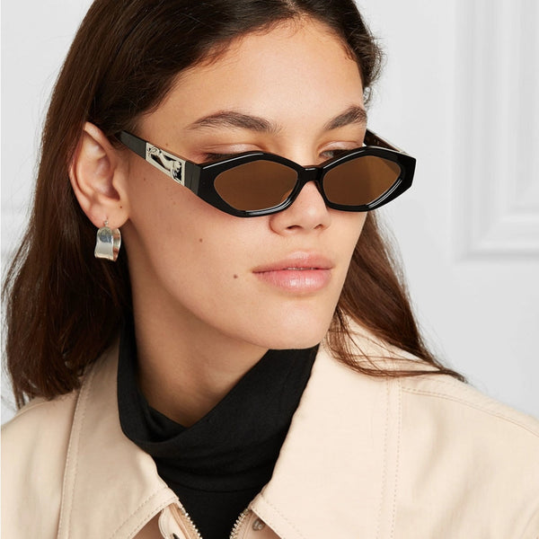 New Sunglasses Fashion Brand Ladies Sun Glasses Small Frame Cat Eye 3D