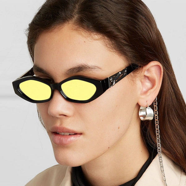 New Sunglasses Fashion Brand Ladies Sun Glasses Small Frame Cat Eye 3D