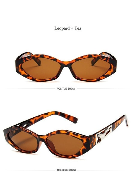 New Sunglasses Fashion Brand Ladies Sun Glasses Small Frame Cat Eye 3D