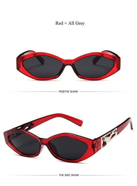 New Sunglasses Fashion Brand Ladies Sun Glasses Small Frame Cat Eye 3D