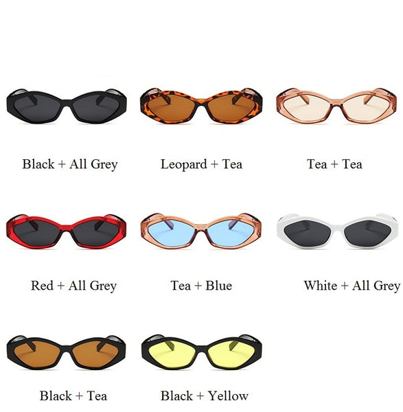 New Sunglasses Fashion Brand Ladies Sun Glasses Small Frame Cat Eye 3D