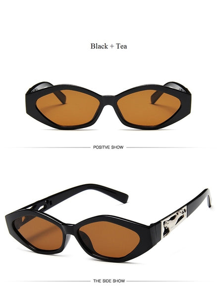 New Sunglasses Fashion Brand Ladies Sun Glasses Small Frame Cat Eye 3D