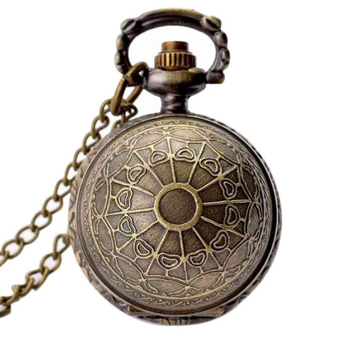 Retro Clock Harry Potter Necklace Pocket Watch