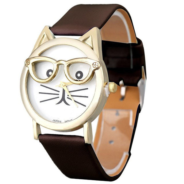 Cute Glasses Cat Watch
