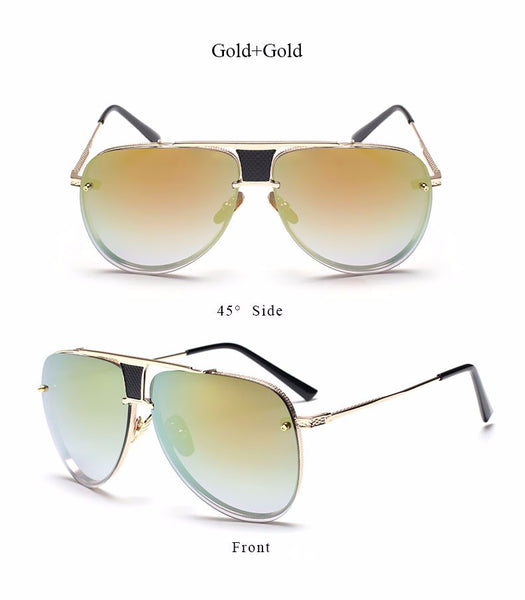 Men or women Brand Designer Sunglasses Original FeMale Lady UV400 Mirror Kim Kardashian Sun Glasses Full Metal 2016 New Fashion