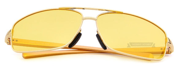 MERRY'S Men Luxury Polarized Sunglasses Aluminum Alloy Classic  Brand Men Sunglasses Gold Frame High quality Original Package