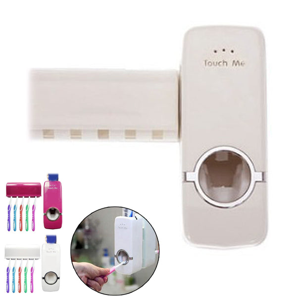 High Quality Bathroom Sets New Automatic Toothpaste Dispenser Toothbrush Holder Set