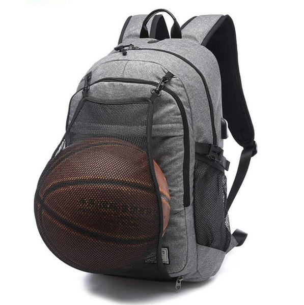 Outdoor Men's Sports Gym Bags Basketball Backpack School Bags For Teenager Boys Soccer Ball Pack Laptop Bag Football Net Gym Bag