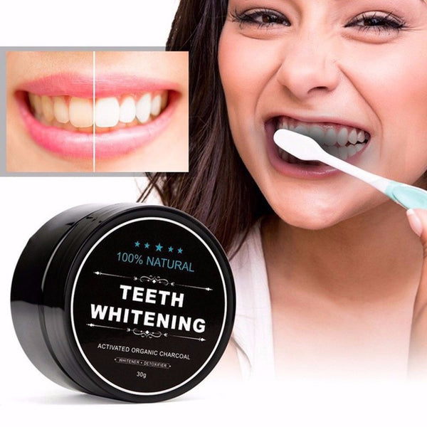 Natural Teeth Whitening Whitener Charcoal teeth whitening Scaling Powder Teeth Clean Strengthen+ Bamboo Toothbrush new