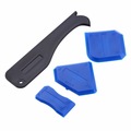 Caulking Tool Kit & Silicone Scraper Tool Kit , 3 in 1 Silicone Sealant Replace & Removal Tool Kit With 5 Size of Exchangeable