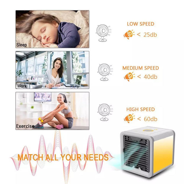 2019 Air Cooler Fan Air Personal Space Cooler Portable Mini Air Conditioner Device Home room Office Desk