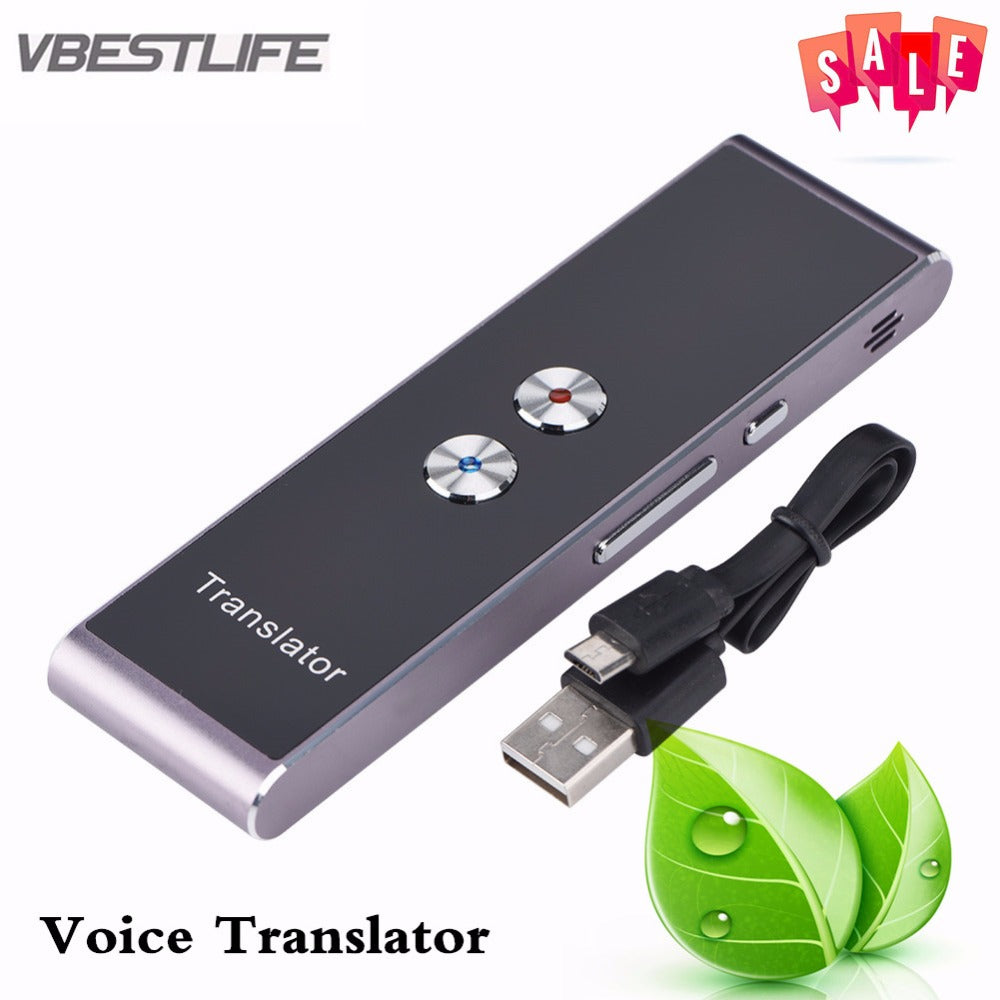 VBESTLIFE Portable Smart Voice Translator Two-Way Real Time Multi-Language Translation For Learning Travelling Business Meeting