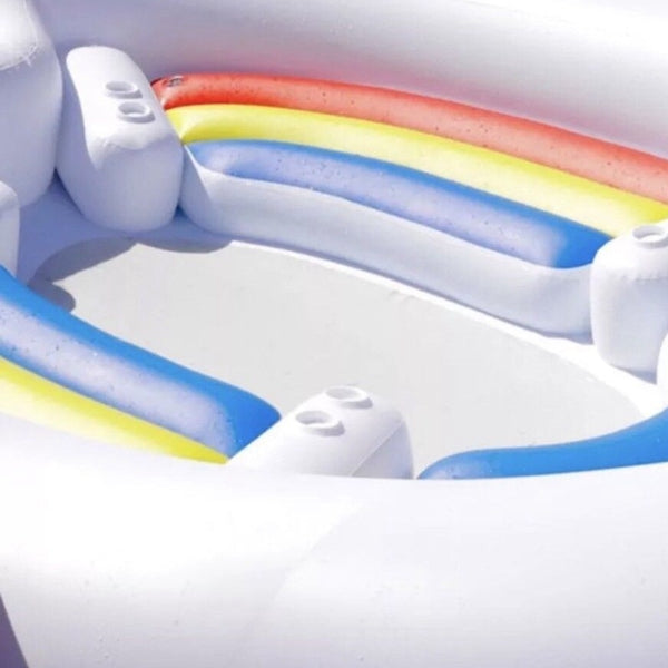 Hot Sale 6 Person Huge Unicorn Pool Float Giant Inflatable Unicorn Swimming Pool Island Lounge For Pool Party