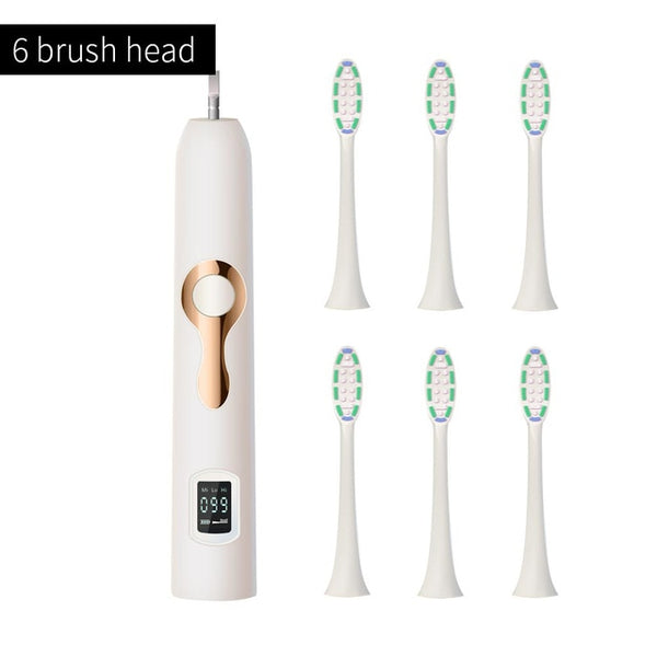 HERE-MEGA Intelligent LCD Sonic Electric Toothbrush Maglev Induction Third Gear Adjustment Intelligent Whitening Toothbrush 608