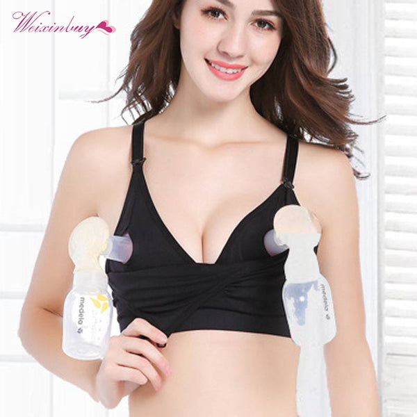 Maternity Bra Cotton Bra For Nursing Push Up Hands Free Breast Pump Maternity Breast Feeding Bra Underwear Hot