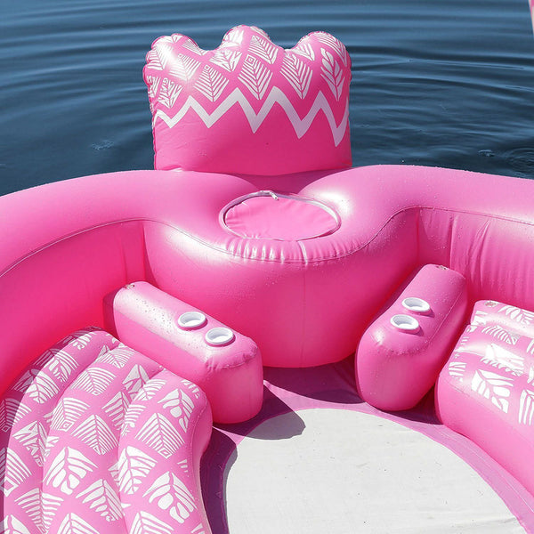 New Arrival 6 Person Huge inflatable Boat Pool Float Giant Inflatable Flamingo Swimming Pool Island Lounge Pool Party Toys