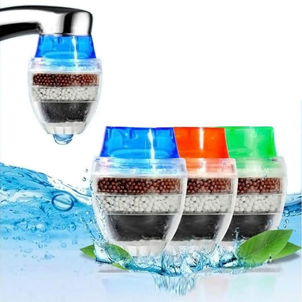 Activated Carbon Round Faucet Water Tap Filter Clean Purifier Filtration kitchen mini faucet tap water filter for  random color