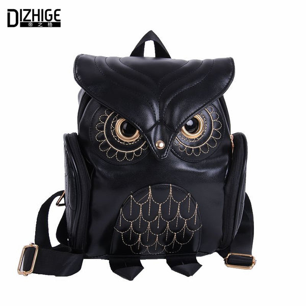 Leather Owl Backpack
