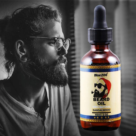 100% Natural Organic Face Beard Oil Soften Hair Growth Nourishing For Men Beard