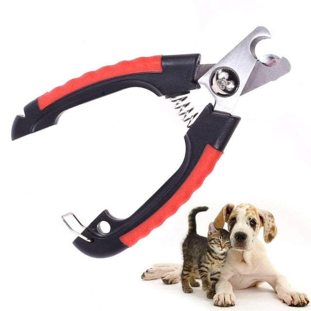 Professional Pet Dog Nail Clipper Cutter Stainless Steel Grooming Scissors Clippers for Animals Cats with Lock Size S M
