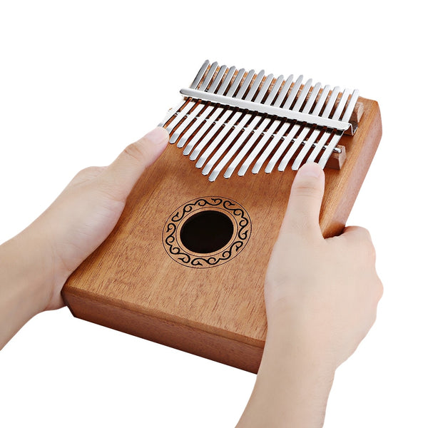 W - 17T 17 Keys Kalimba Thumb Piano High-Quality Wood Mahogany Body Musical Instrument With Learning Book Tune Hammer