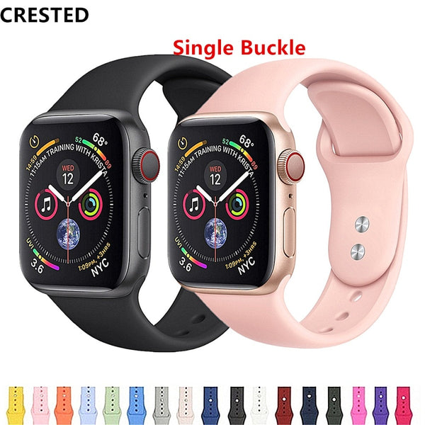 CRESTED Strap For Apple Watch band apple watch 4 3 iwatch band 42mm 38mm correa 44mm/40mm pulseira Bracelet watch Accessories 42