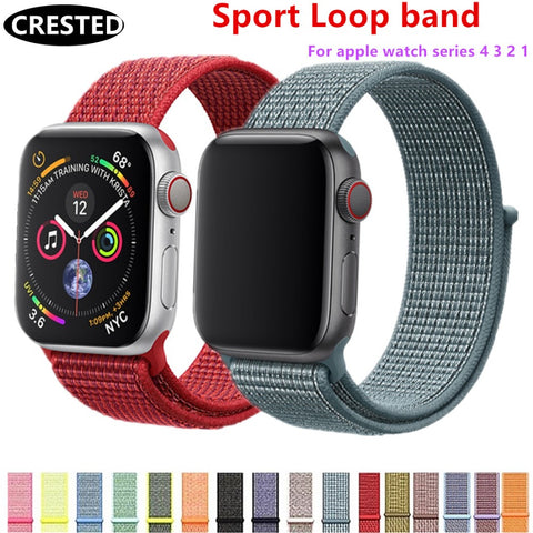 Sport loop Strap For Apple Watch band 42mm 38mm apple watch 4 3 band iwatch band 44mm 40mm correa pulseira 42 44 nylon watchband